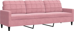vidaXL - Driezitsbank - 210 - cm - fluweel - roze