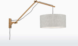 GOOD&MOJO Wandlamp Andes - Bamboe/Naturel - 95x47x55cm - Binnen Scandinavisch,Bohemian