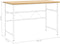 vidaXL - Computerbureau - 105x55x72 - cm - MDF - en - metaal - wit - lichteikenkleurig