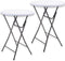 Brixy 2 Stevige Statafels - Partytafel - Robuust - Weersbestendig - Inklapbaar - 80cm x 110cm - Wit/Grijs