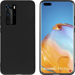 iMoshion Hoesje Geschikt voor Huawei P40 Pro Hoesje Siliconen - iMoshion Color Backcover - Zwart
