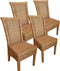 SVJ Eetkamerstoelen - 54x47x97 cm - Rotan - Bruin - Set van 4