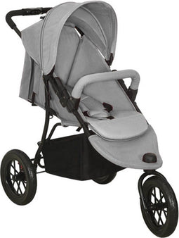 vidaXL - Kinderwagen - staal - lichtgrijs