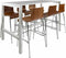 Bartafel Althena breed 120CM diep 80CM bladkleur Beuken framekleur Aluminium (RAL9006)