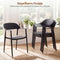 Coast JV13695DK-4 - Stapelbare Eetkamerstoelen - Set van 4 - Zwart (set van 4)