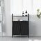vidaXL - Wasmand - 2 - vakken - met - planken - grijs - sonoma - eiken