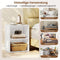 Coast Boekenkast Wit – Open 2-Laags Opbergrek met Verstelbare Plank – 42 x 29,5 x 53,5 cm