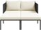 vidaXL - Ligbed - met - Kussens - voor - 2 - Personen - - - Antraciet - - - 115x153x69,5 - cm - - - Staal
