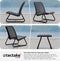 tectake® Modica Tuinmeubelset - Zitgroep voor 2 personen - Weerbestendig - Rotan look - Grijs (2 stuks)