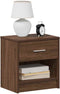 vidaXL - Nachtkastje - met - lade - 39x28x41 - cm - bruin - eikenkleurig