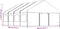 vidaXL - Prieel - met - dak - 8,92x5,88x3,75 - m - polyetheen - wit