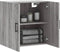 vidaXL - Wandkast - 60x31x60 - cm - bewerkt - hout - grijs - sonoma - eikenkleurig