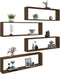 vidaXL - Wandschappen - kubus - 4 - st - 100x15x30 - cm - bewerkt - hout - bruineiken