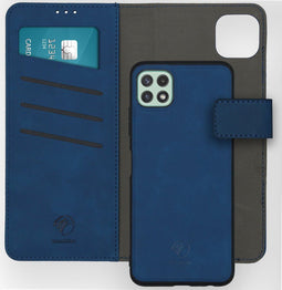 iMoshion Hoesje Geschikt voor Samsung Galaxy A22 (5G) Hoesje Met Pasjeshouder - iMoshion Uitneembare 2-in-1 Luxe Bookcase - Blauw