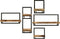 HSM Collection Wandplanken Levels Live Edge 165cm Naturel/Zwart Acacia/Ijzer