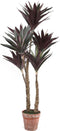 PTMD Yucca Kunstplant - 62 x 40 x 92 cm - Kunststof - Rood