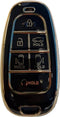 Autosleutel hoesje - TPU Sleutelhoesje - Sleutelcover - Autosleutelhoes - Geschikt voor Hyundai - goud - E6 - Hyundai i20, Hyundai i30, Hyundai ix20, Hyundai ix35, Hyundai Bayon, Hyundai ionic electric, Hyundai Kona, Hyundai Kona Electric, Hyundai S