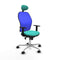 Jorquera Piqueras y Crespo 1D086N1 - Bureaustoel - Hoofdsteun - Turkoois