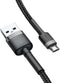 Baseus CAMKLF-BG1 - Micro USB Kabel 1m - Gevlochten - Zwart