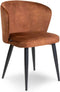 Liviza Stoel Loka Terracotta - Velvet - Rond Terra - 78 cm , 525 cm , 62 cm