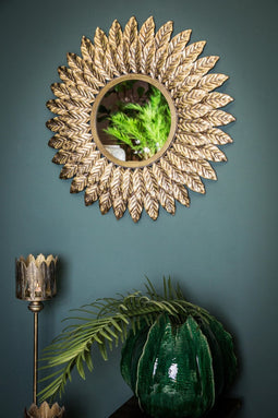 PTMD delice goud spiegel metaal met blad patroon
