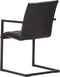 vidaXL - Eetkamerstoelen - 2 - st - echt - leer - zwart