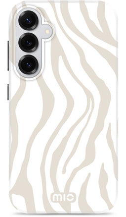 MIO by Mobilize Hoesje | Geschikt voor Samsung S25 Plus | Compatibel met MagSafe / Qi2 | Hard Shell Back Cover | Sandy Zebra