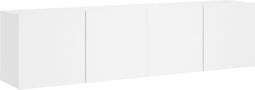 vidaXL - Tv-meubels - 2 - st - wandgemonteerd - 80x30x41 - cm - wit
