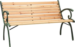 vidaXL - Tuinbank - 116 - cm - gietijzer - en - massief - vurenhout