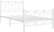 vidaXL - Bedframe - met - hoofd- - en - voeteneinde - metaal - wit - 100x200 - cm