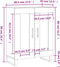 vidaXL - Dressoir - 69,5x34x90 - cm - bewerkt - hout - zwart