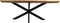 HSM Collection Salontafel Danish 120cm Naturel/Zwart Eiken/Metaal