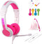 BuddyPhones School+ - Over-Ear Koptelefoon - Inklapbaar Microfoon - Roze Wit