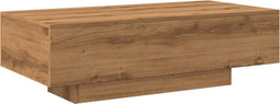 vidaXL - Salontafel - 100x49,5x31 - cm - bewerkt - hout - artisanaal - eikenkleur