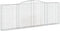 vidaXL - Schanskorven - 5 - st - gewelfd - 400x30x140/160 - cm - ijzer