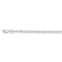 Glow - Ketting - Figaro 2.5 mm - 50 cm - Zilver 925