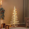 vidaXL - Kerstdecoratie - kerstboom - 120 - cm - massief - grenenhout