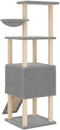 vidaXL - Kattenmeubel - met - sisal - krabpalen - 153 - cm - crèmekleurig