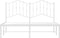 vidaXL - Bedframe - met - hoofdbord - metaal - wit - 150x200 - cm