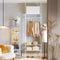 SoBuy KLS07-W - Telescoop Kledingrek - Verstelbaar B(52-80) x H(233-295) cm - Wit