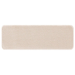 vidaXL - Trapmatten - met - Latex - Achterkant - Crème - 25x60 - cm