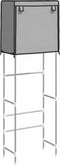 vidaXL - Toiletrek - 2-laags - 56x30x170 - cm - ijzer - grijs