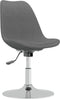 vidaXL - Eetkamerstoelen - 4 - st - draaibaar - stof - lichtgrijs