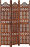 vidaXL - Kamerscherm - 3 - panelen - handgesneden - 120x165 - cm - mangohout - bruin
