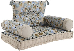 Tuinstoel DKD Home Decor Blauw Beige 90 x 55 x 18 cm