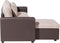 TAMPERE - Hoekslaapbank - Bruin - Rechterzijde - 226 cm - Polyester