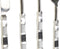 Bestek DKD Home Decor Zwart Zilverkleurig Hars Roestvrij staal 4,5 x 1,5 x 22 cm 16 Onderdelen