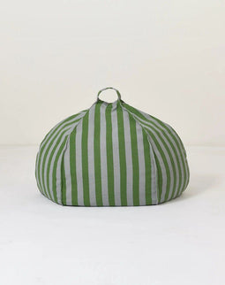 Nobodinoz Vibes zitzak - Ø70xH30cm - Green Blue Stripes
