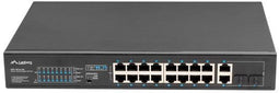 Lanberg RSFE-16P-2C-250 - Schakelaar - 16x PoE+ 250W - Zwart