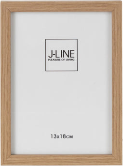 J-Line fotolijst Basic - hout - naturel - small - 2 stuks